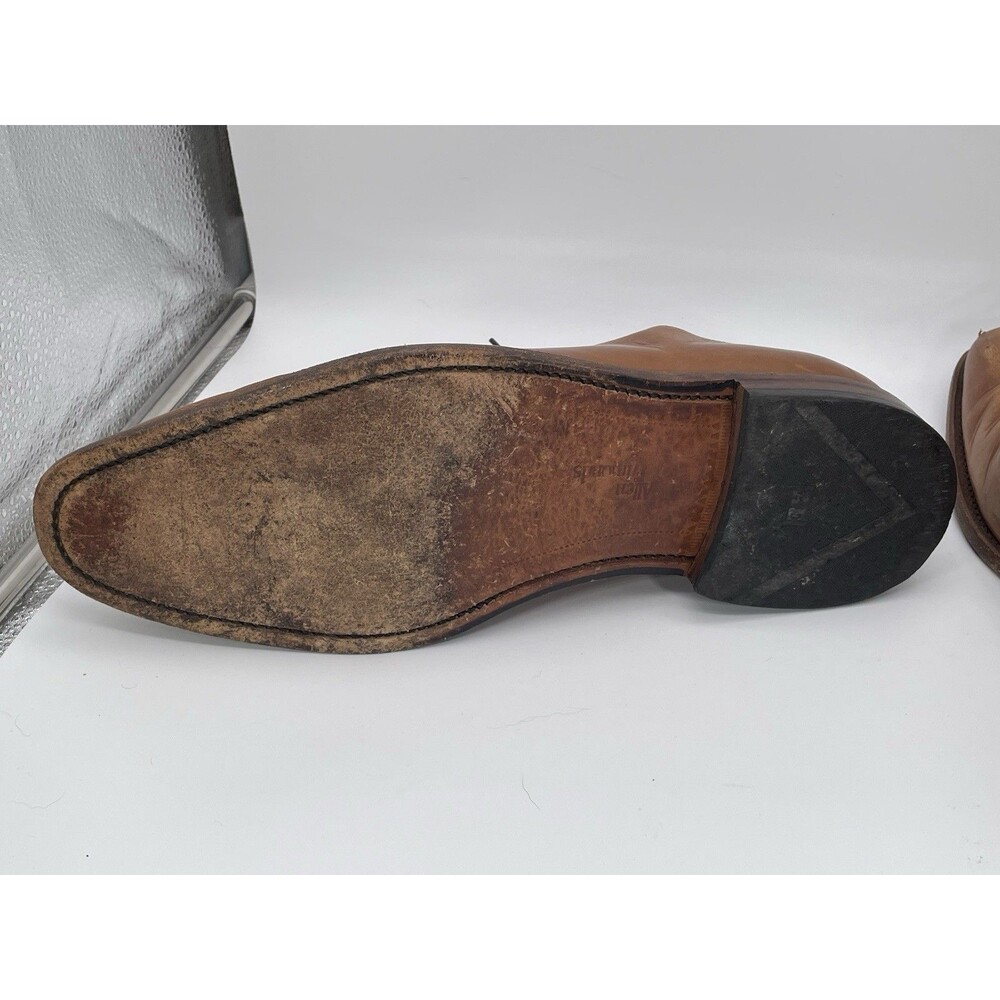Allen Edmonds Mens Oxford Dress Shoes Tan Brown Leather Size 11 D USA - Picture 5 of 6